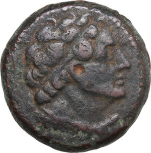 obverse: Egypt, Ptolemaic Kingdom.  Ptolemy V Epiphanes (204-180 BC).. AE 21 mm, Kyrene mint