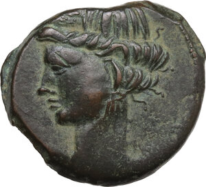 Zeugitania, Carthage. AE Shekel, 221-210 BC