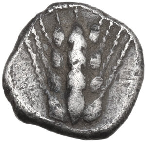 obverse: Southern Lucania, Metapontum. AR Obol, c. 470-440 BC