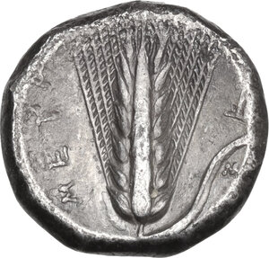reverse: Southern Lucania, Metapontum. AR Stater, 330-290 BC