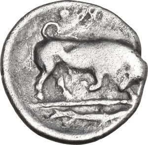reverse: Southern Lucania, Thurium. AR Triobol, 400-350 BC
