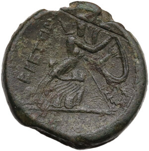 reverse: Bruttium, The Brettii. AE Double unit, 208-203 BC