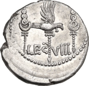 Marcus Antonius. Denarius, mint moving with Marcus Antonius, 32-31 BC