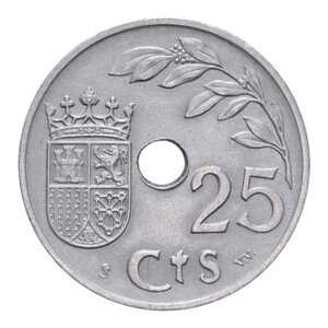 reverse: SPAGNA REPUBBLICA GUERRA CIVILE 25 CENTIMOS 1937 NI 7,03 GR. qSPL