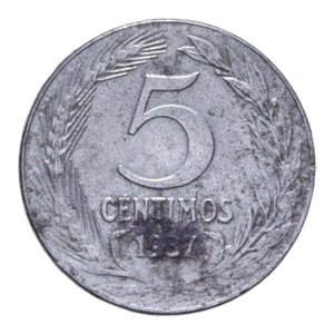 reverse: SPAGNA REPUBBLICA GUERRA CIVILE 5 CENTIMOS 1937 IRON 4,03 GR. BB