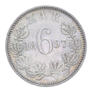 reverse: SUD AFRICA 6 PENCE 1897 AG. 2,83 GR. SPL