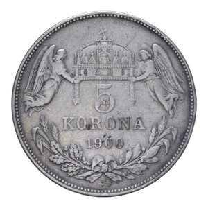 reverse: UNGHERIA FRANCESCO GIUSEPPE I 5 KORONA 1900 AG. 23,57 GR. BB