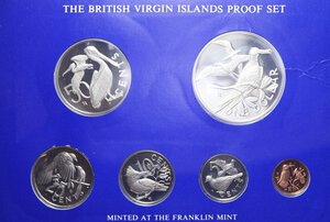 reverse: VIRGIN ISLAND BRITISH ELISABETTA II SERIE SET 1975 CON AG. PROOF IN COFANETTO
