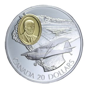 reverse: CANADA ELISABETTA II 20 DOLLARI 1995 AG./AU. 31,17 GR. PROOF