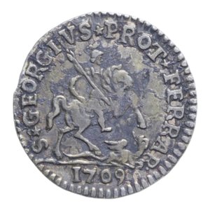 reverse: FERRARA CLEMENTE XI (1700-1721) GROSSETTO DA 13 QUATTRINI R MI. 1,37 GR. BB+