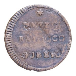 reverse: GUBBIO PIO VI (1775-1799) MEZZO BAIOCCO S. DATA R CU. 4,64 GR. BB