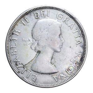 obverse: CANADA ELISABETTA II 1 DOLLARO 1955 AG. 23,18 GR. BB+