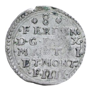reverse: MANTOVA FERDINANDO GONZAGA (1612-1626) 8 SOLDI MI. 2,48 GR. BB-SPL