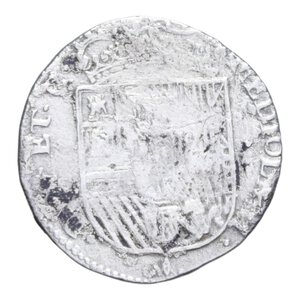 reverse: MILANO CARLO II REGGENZA MADRE (1665-1674) QUARTO DI FILIPPO 1666 RRR AG. 6,64 GR. MIR. 382 MB-BB (TRACCE DI PULIZIA)