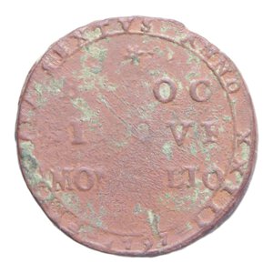reverse: MONTALTO PIO VI (1775-1799) 5 BAIOCCHI 1797 MADONNINA R CU. 13,04 GR. MB-BB
