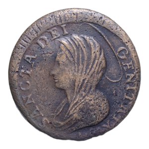 obverse: PERUGIA PIO VI (1775-1799) 5 BAIOCCHI 1797 MADONNINA CU. 16,39 GR. BB