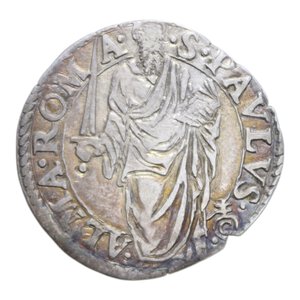 reverse: ROMA PAOLO IV (1555-1559) GIULIO AG. 3,02 GR. BB+