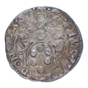 obverse: ROMA PIO IV (1559-1565) GIULIO AG. 2,76 GR. BB+