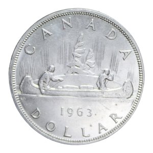 reverse: CANADA ELISABETTA II 1 DOLLARO 1963 AG. 23,33 GR. SPL-FDC (SEGNETTI)