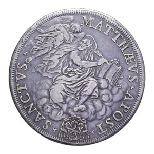 reverse: ROMA INNOCENZO XI (1676-1689) PIASTRA AN. I R AG. 31,55 GR. BB+