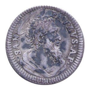 reverse: ROMA INNOCENZO XI (1676-1689) MEZZO GROSSO CON S. PAOLO AG. 0,77 GR. BB/BB+
