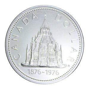 reverse: CANADA ELISABETTA II 1 DOLLARO 1976 AG. 23,35 GR. FDC/PROOF (SEGNETTI)