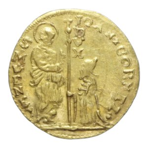 reverse: VENEZIA DOGE GIOVANNI CORNER II (1709-1722) ZECCHINO AU. 3,50 GR. BB-SPL