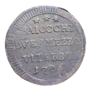 reverse: VITERBO PIO VI (1775-1799) BAIOCCHI DUE E MEZZO 1797 SAMPIETRINO CU. 6,89 GR. qBB