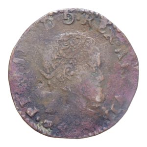 obverse: REGNO DI NAPOLI FILIPPO II (1554-1598) TORNESE 1579 RR CU. 6,74 GR. MB-BB