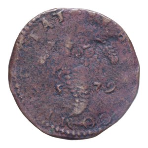 reverse: REGNO DI NAPOLI FILIPPO II (1554-1598) TORNESE 1579 RR CU. 6,74 GR. MB-BB
