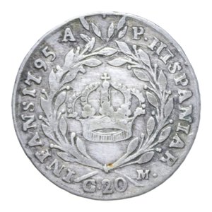reverse: REGNO DI NAPOLI FERDINANDO IV (1759-1816) TARI  1795 NC AG. 4,50 GR. qBB