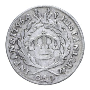 reverse: REGNO DI NAPOLI FERDINANDO IV (1759-1816) TARI  1796 AG. 4,58 GR. qBB