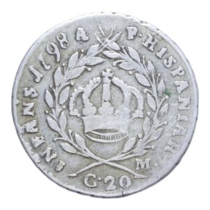 reverse: REGNO DI NAPOLI FERDINANDO IV (1759-1816) TARI  1798 AG. 4,48 GR. qBB