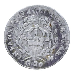 reverse: REGNO DI NAPOLI FERDINANDO IV (1759-1816) TARI  1798 AG. 4,53 GR. qBB
