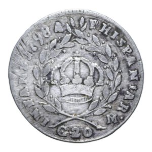 reverse: REGNO DI NAPOLI FERDINANDO IV (1759-1816) TARI  1798 AG. 4,51 GR. qBB