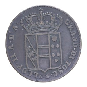 obverse: GRANDUCATO DI TOSCANA LEOPOLDO II (1824-1859) 5 QUATTRINI 1830 CU. 3,56 GR. BB