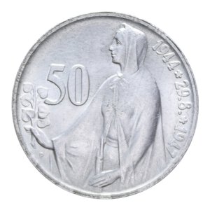 reverse: CECOSLOVACCHIA 50 KORUN 1947 AG. 9,95 GR. qFDC (COLPI)