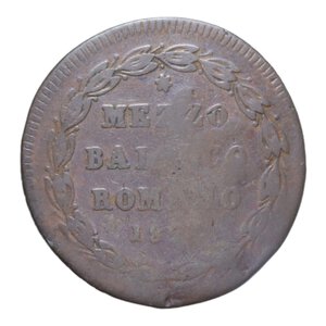 reverse: STATO PONTIFICIO PIO VIII (1829-1830) 1/2 BAIOCCO 1829 ROMA R CU. 5,93 GR. MB