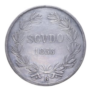 reverse: STATO PONTIFICIO PIO IX (1846-1870) SCUDO 1853 ROMA AN. VIII AG. 26,76 GR. BB-SPL 
