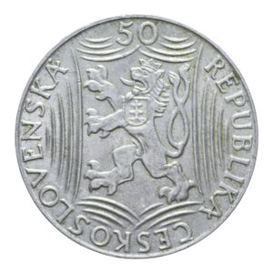 reverse: CECOSLOVACCHIA 50 KORUN 1949 STALIN AG. 10,01 GR. SPL+ (COLPO)