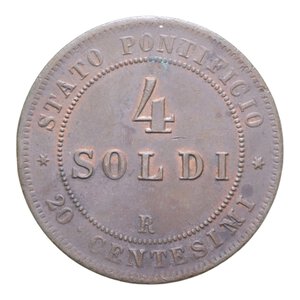 reverse: STATO PONTIFICIO PIO IX (1846-1870) 4 SOLDI 1868 AN. XXII CU. 20,08 GR. BB-SPL