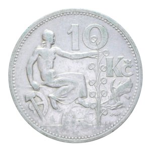 reverse: CECOSLOVACCHIA 10 KORUN 1932 AG. 10,01 GR. BB+