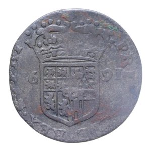 reverse: VITT. AMEDEO II (1675-1730) 2,5 SOLDI 1691 NC 2,92 GR. MIR.872A qBB