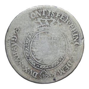reverse: CARLO EMANUELE III (1730-1773) OTTAVO DI SCUDO 1756 RR MI. 4,05 GR. MIR. 949B MB