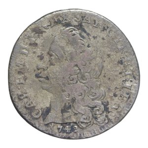 obverse: CARLO EMANUELE III (1730-1773) 5 SOLDI 1742 NC MI. 4,40 GR. MIR. 936A qBB