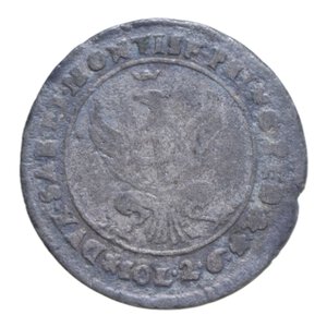 reverse: CARLO EMANUELE III (1730-1773) 2,6 SOLDI 1758 NC MI. 1,83 GR. MIR. 951D MB/MB+