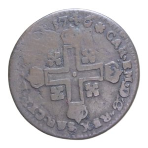 reverse: CARLO EMANUELE III (1730-1773) SOLDO 1746 R CU. 1,73 GR. MIR. 939i qBB