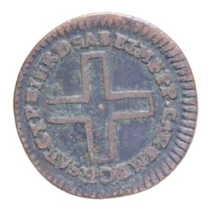 reverse: CARLO EMANUELE III (1730-1773) 2 DENARI 1748 RR CU. 1,52 GR. MIR 940N qBB