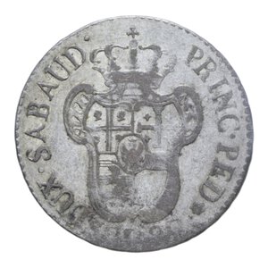 reverse: VITT. AMEDEO III (1773-1796) 20 SOLDI 1796 MI. 4,90 GR. qBB