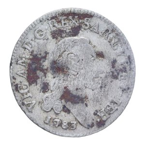obverse: VITT. AMEDEO III (1773-1796) 7,6 SOLDI 1783 MI. 4,71 GR. MB-BB